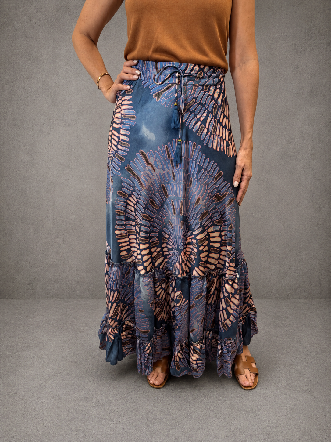 FALDA SEDA BLUE