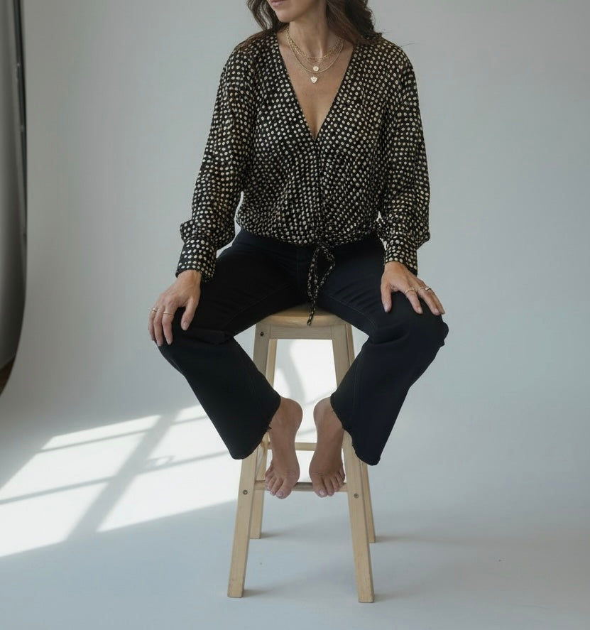 BLUSA SEDA CUELLO V