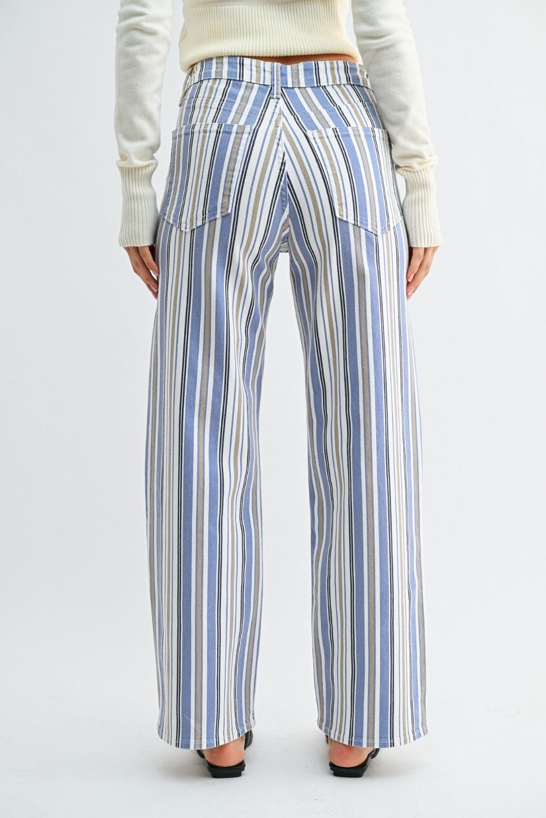 JEANS CORTE RECTO A RAYAS