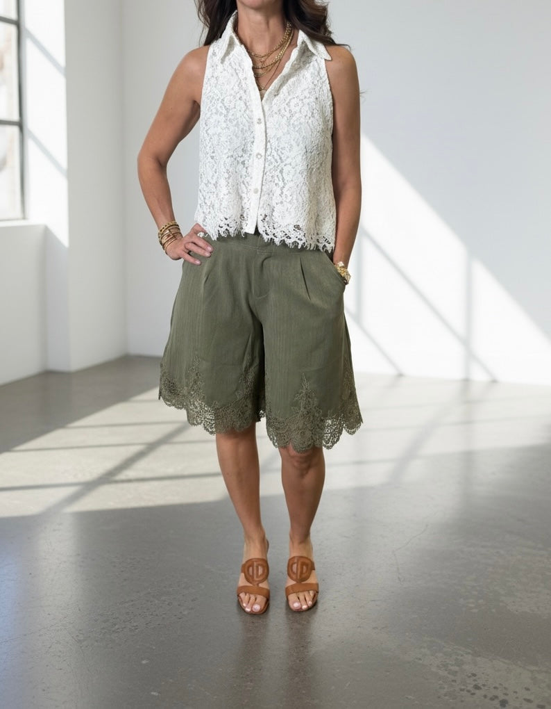 LACE HALTER TANK