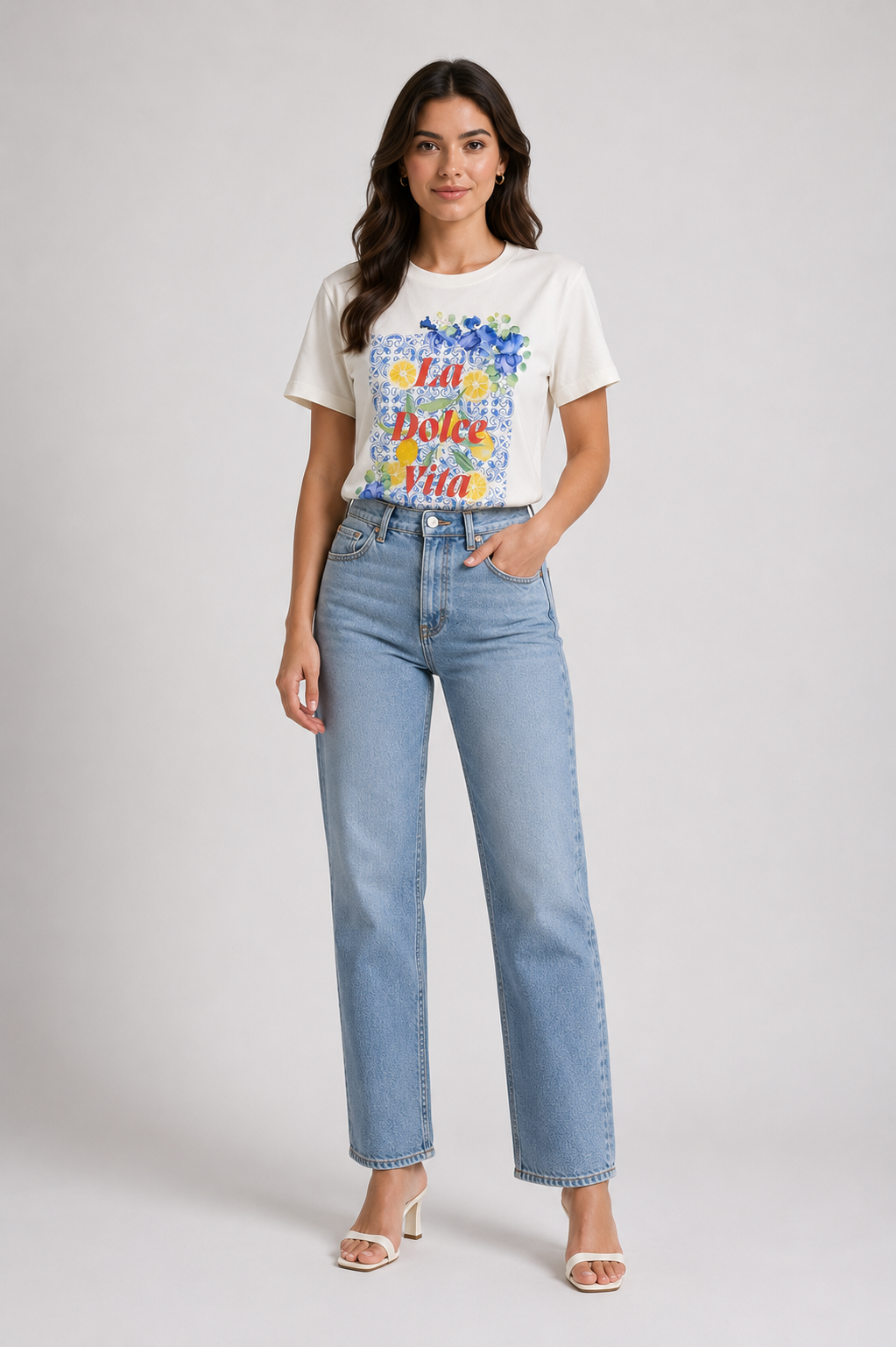 TSHIRT LA DOLCE VITA VIOLETA OFF WHITE
