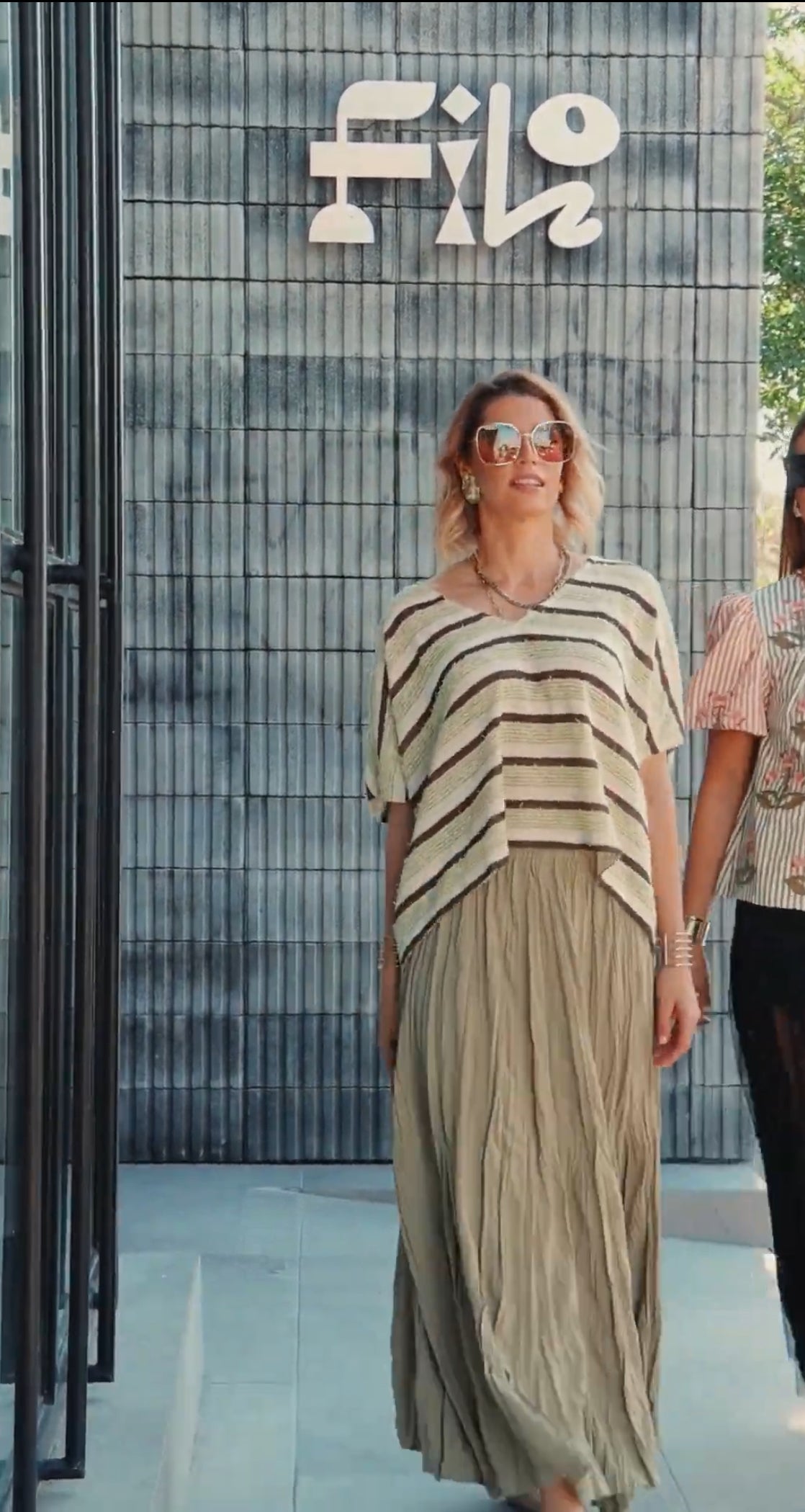 BLUSA A RAYAS AVOCADO MULTI