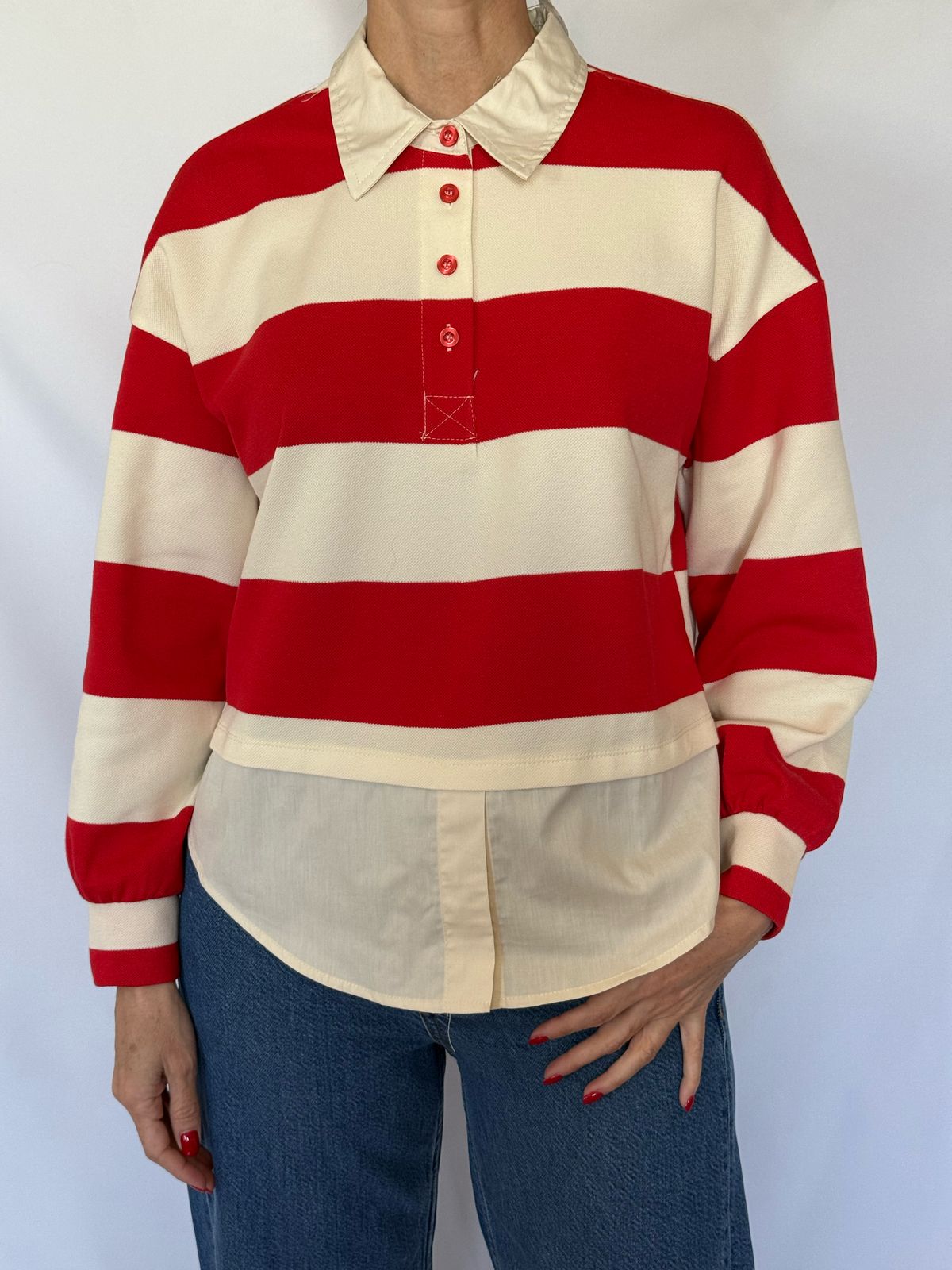 CAMISA TIPO POLO RAYAS