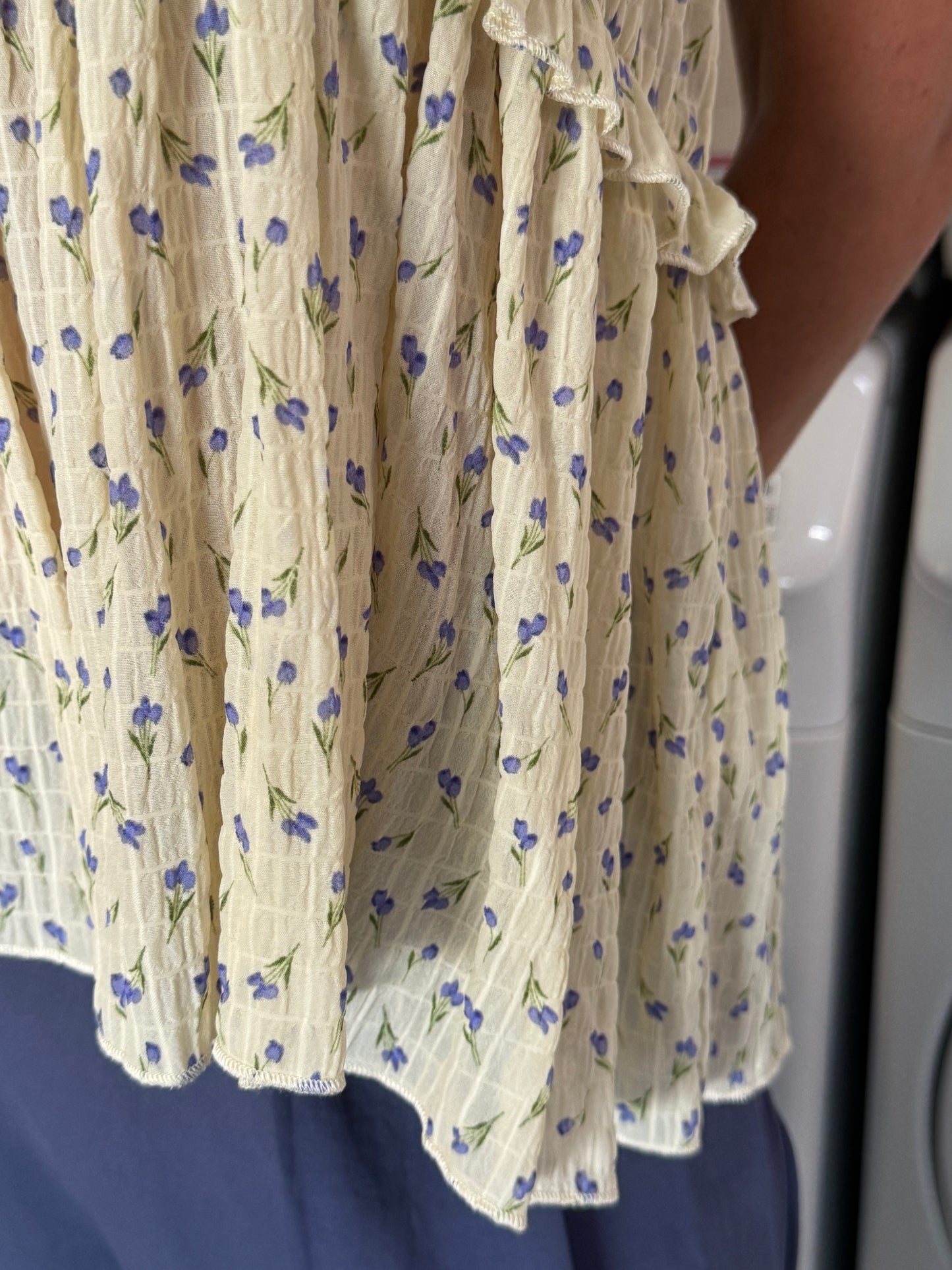 BLUSA SM AGUADA PRINT MINI TULIPANES LILAS