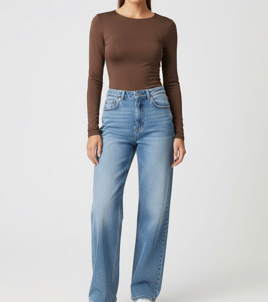 BLUSA DOUBLE SKIN COFFE