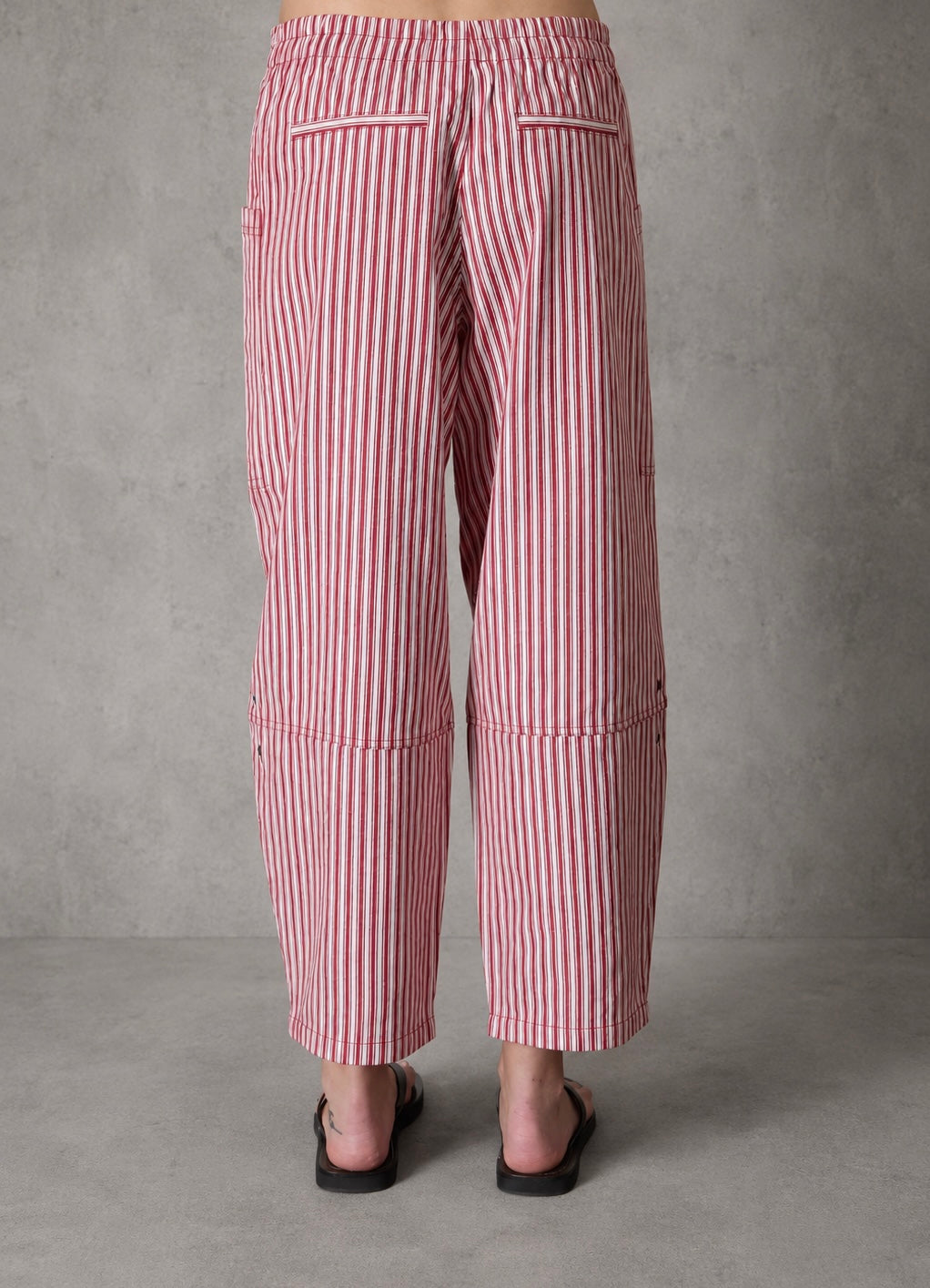 PANTALON WIDE LEG A RAYAS BOLSILLO FRONTAL