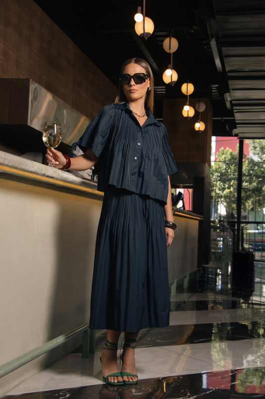 SET PLISADO NAVY