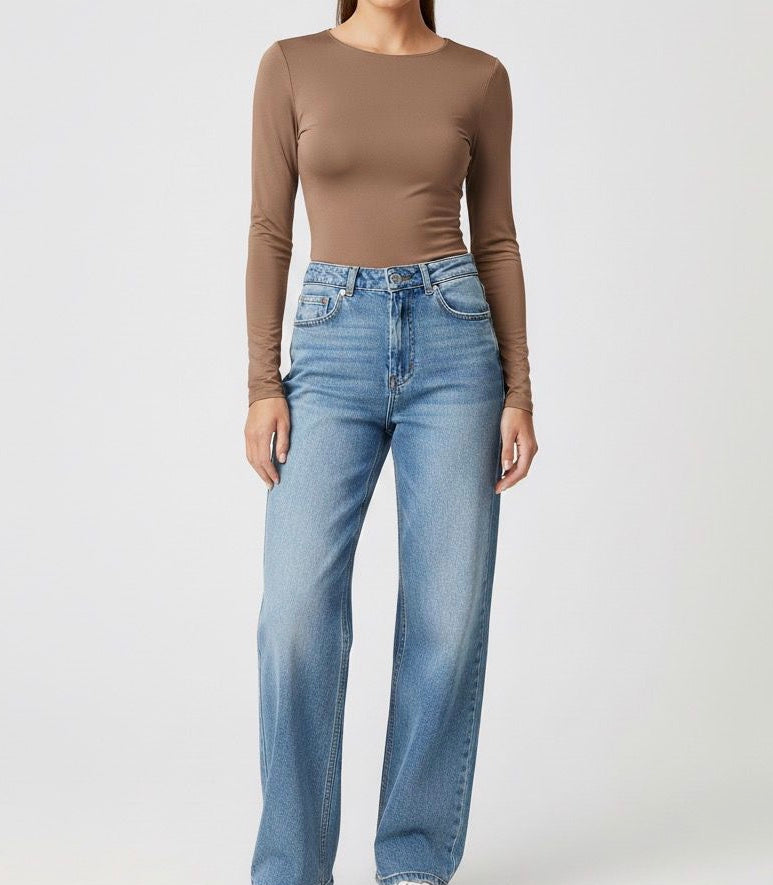 BLUSA DOUBLE SKIN TAUPE