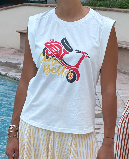 TSHIRT SIN MANGA MOTO VESPA