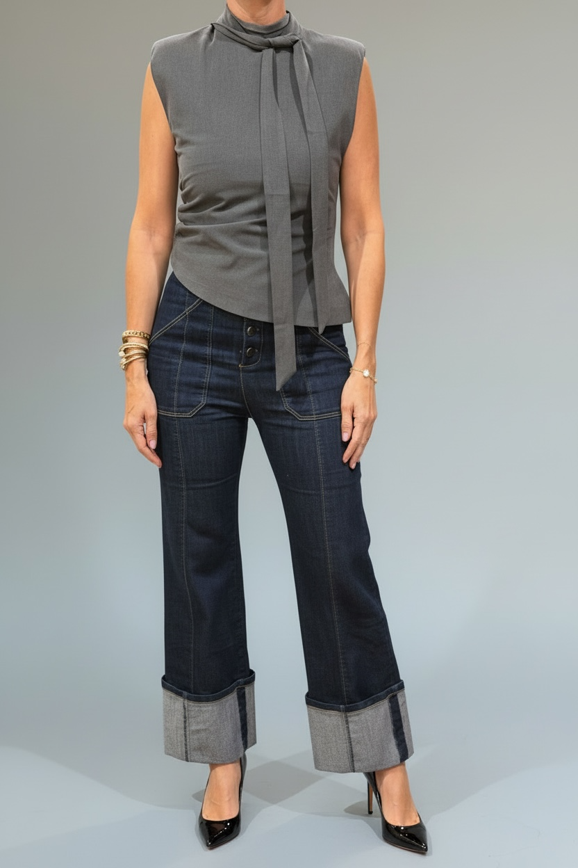 BLUSA PLISADA CON LAZO