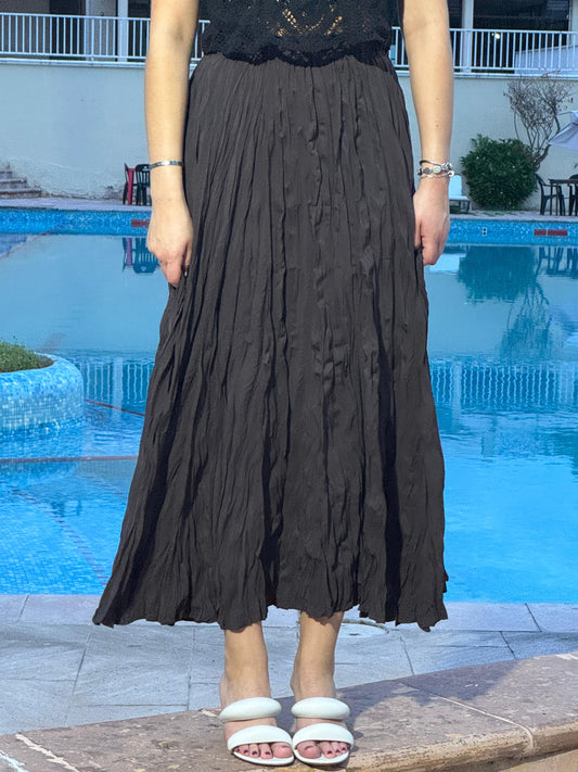 CRINKLE MAXI SKIRT