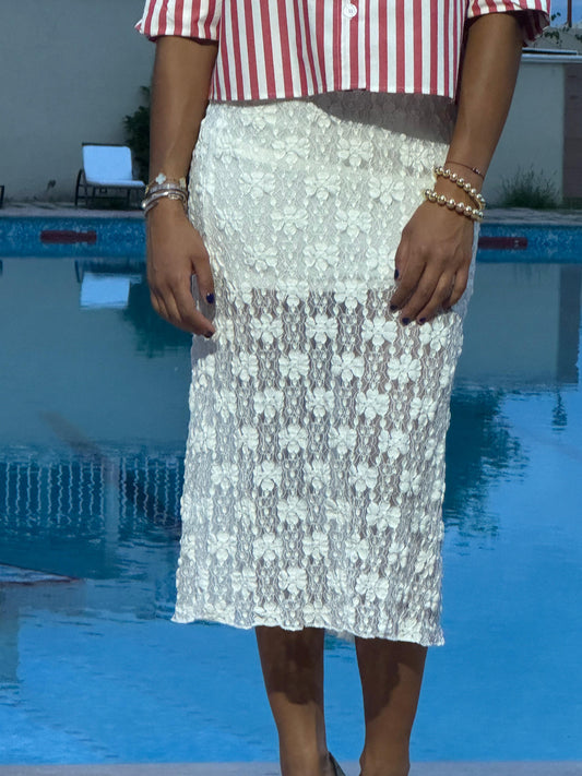 MIDI SKIRT TIPO ENCAJE