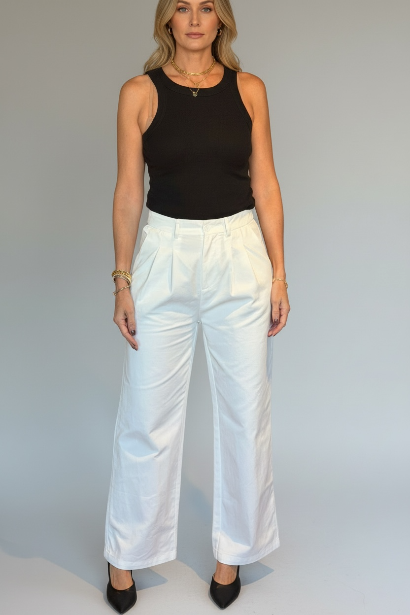 PANTALÓN HIGH WAIST WHITE