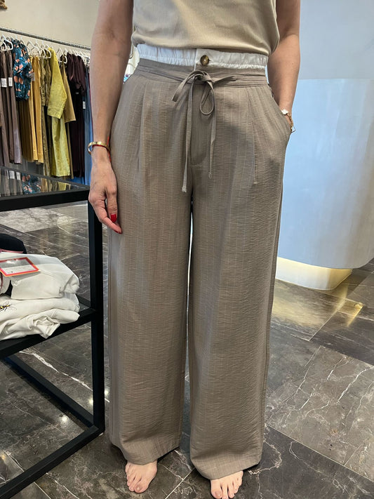 DOUBLE WAIST BAND STRIPE PANTS