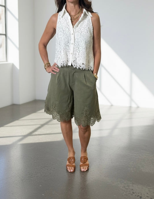LACE HALTER TANK