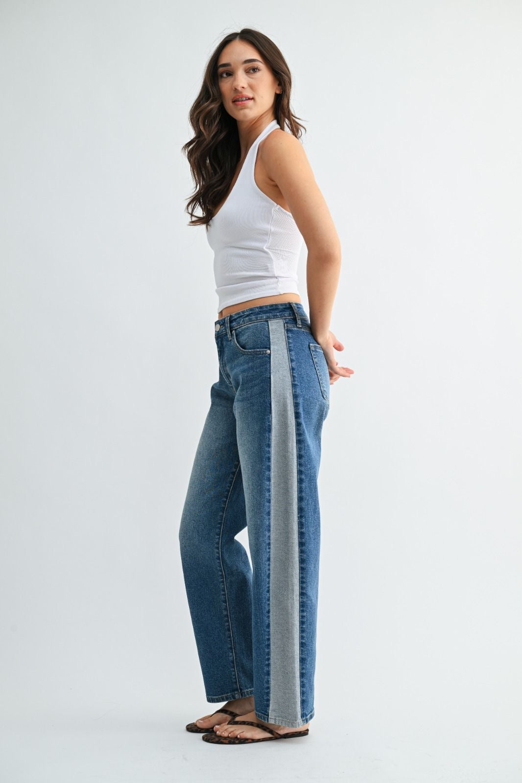 JEANS CONTRAST STRAIGHT