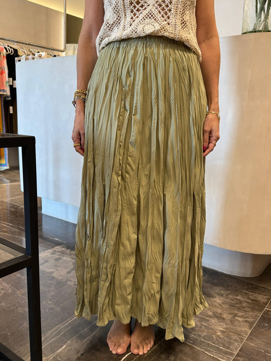 CRINKLE MAXI SKIRT