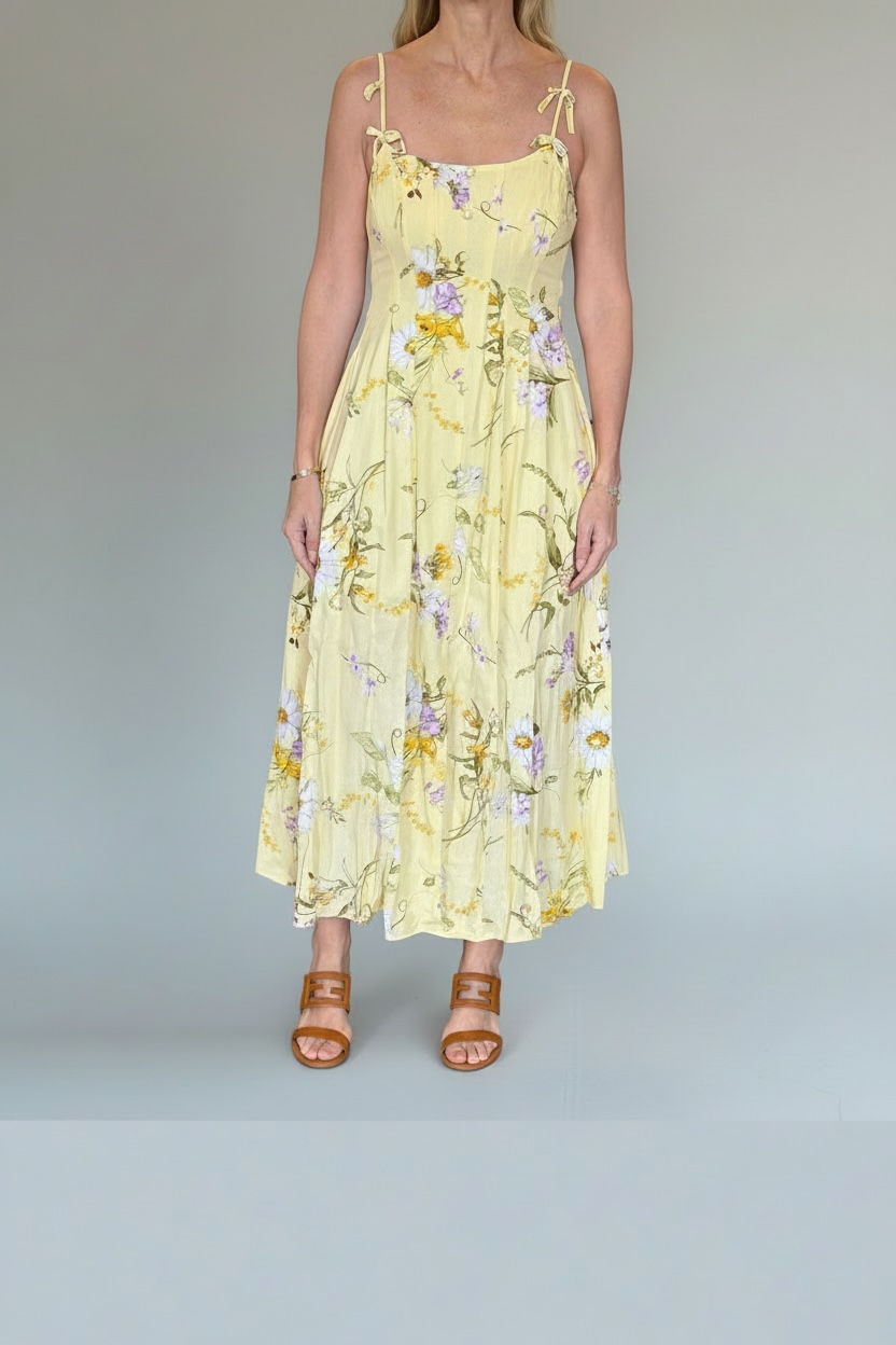 VESTIDO FLORAL BABY YELLOW