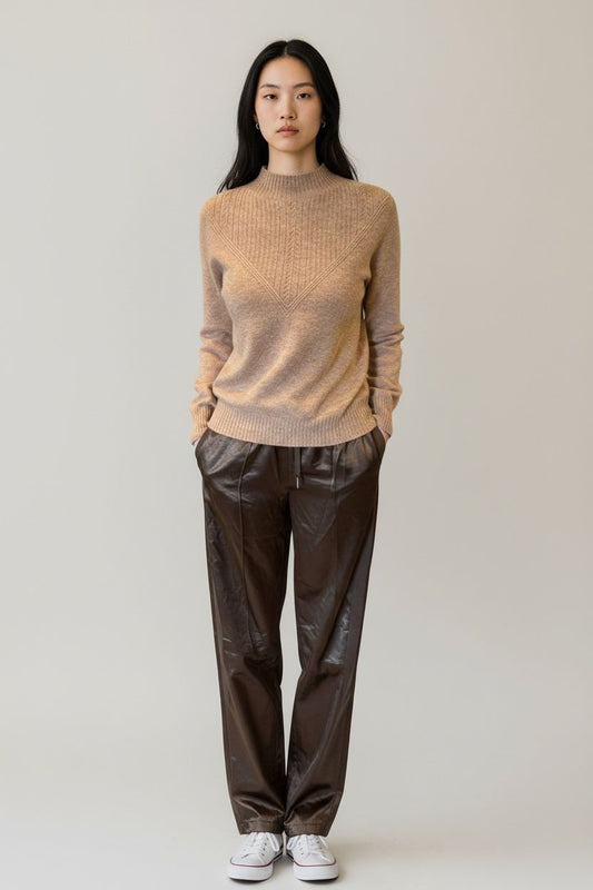 SWEATER DE LANA CUELLO SEMI ALTO