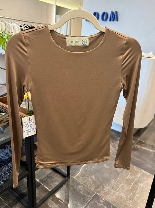 BLUSA DOUBLE SKIN TAUPE