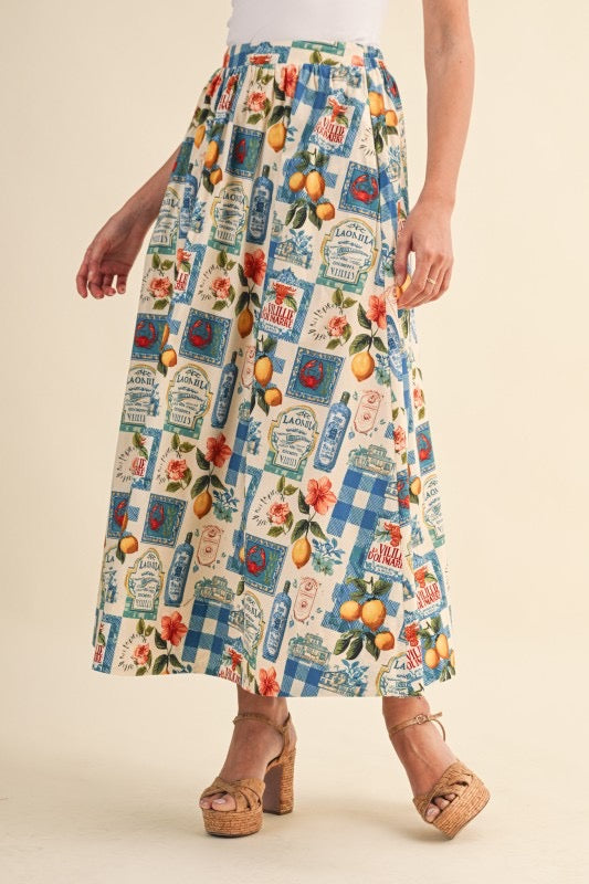 FALDA PRINT LIMONES