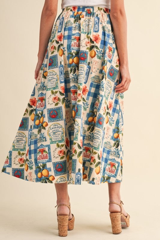 FALDA PRINT LIMONES