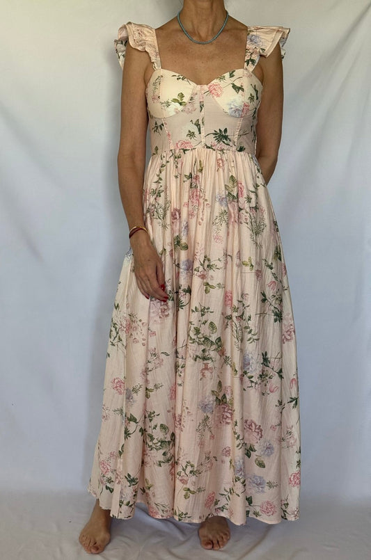 VESTIDO ROSA FLORAL