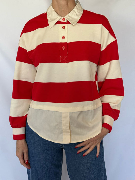 CAMISA TIPO POLO RAYAS