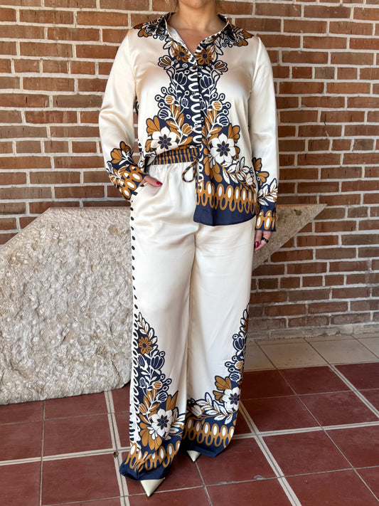 SET SEDA MUSTARD-NAVY