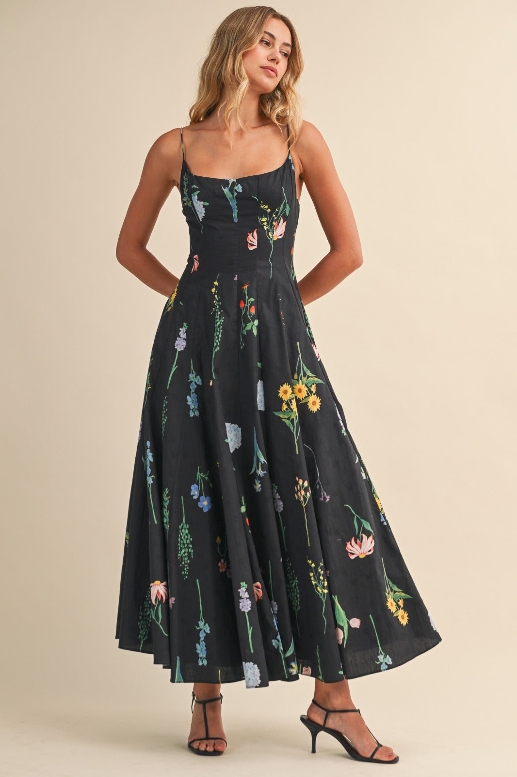 VESTIDO MINI TIRANTES FLORAL